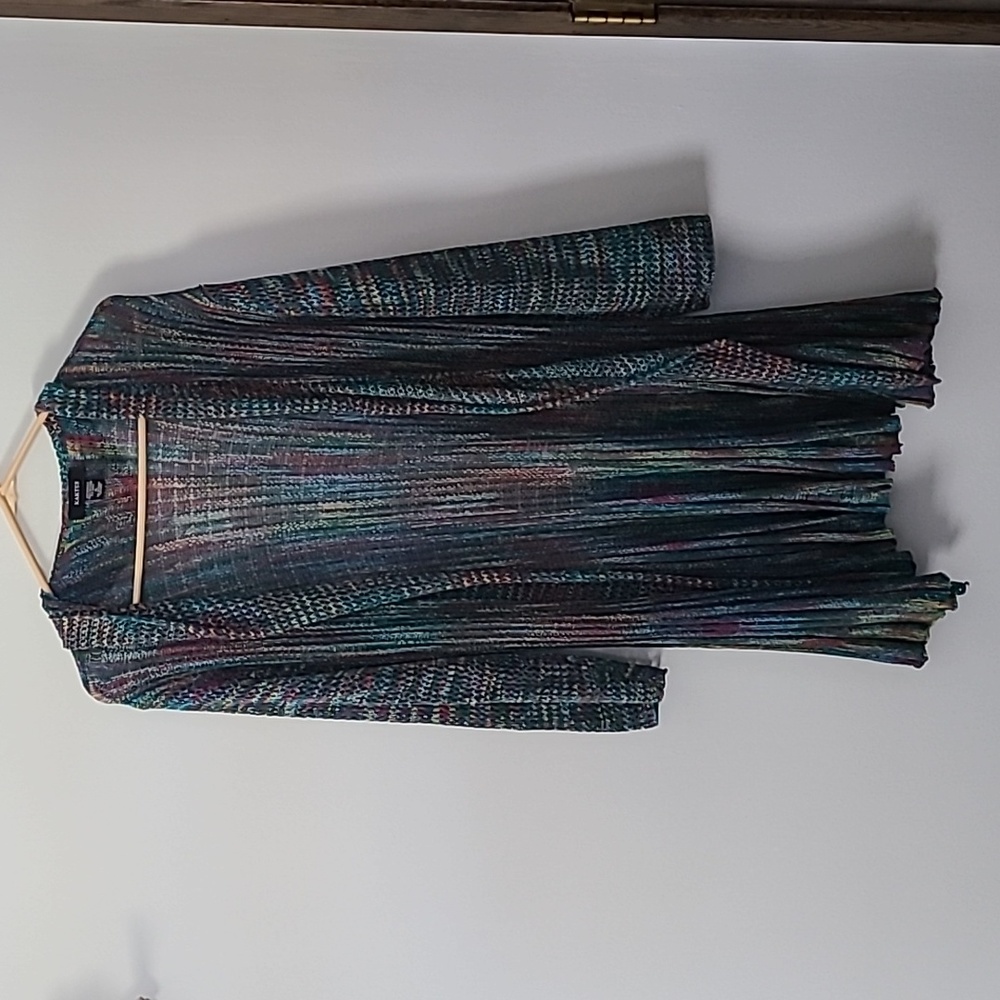 Multicolored crocheted cardigan